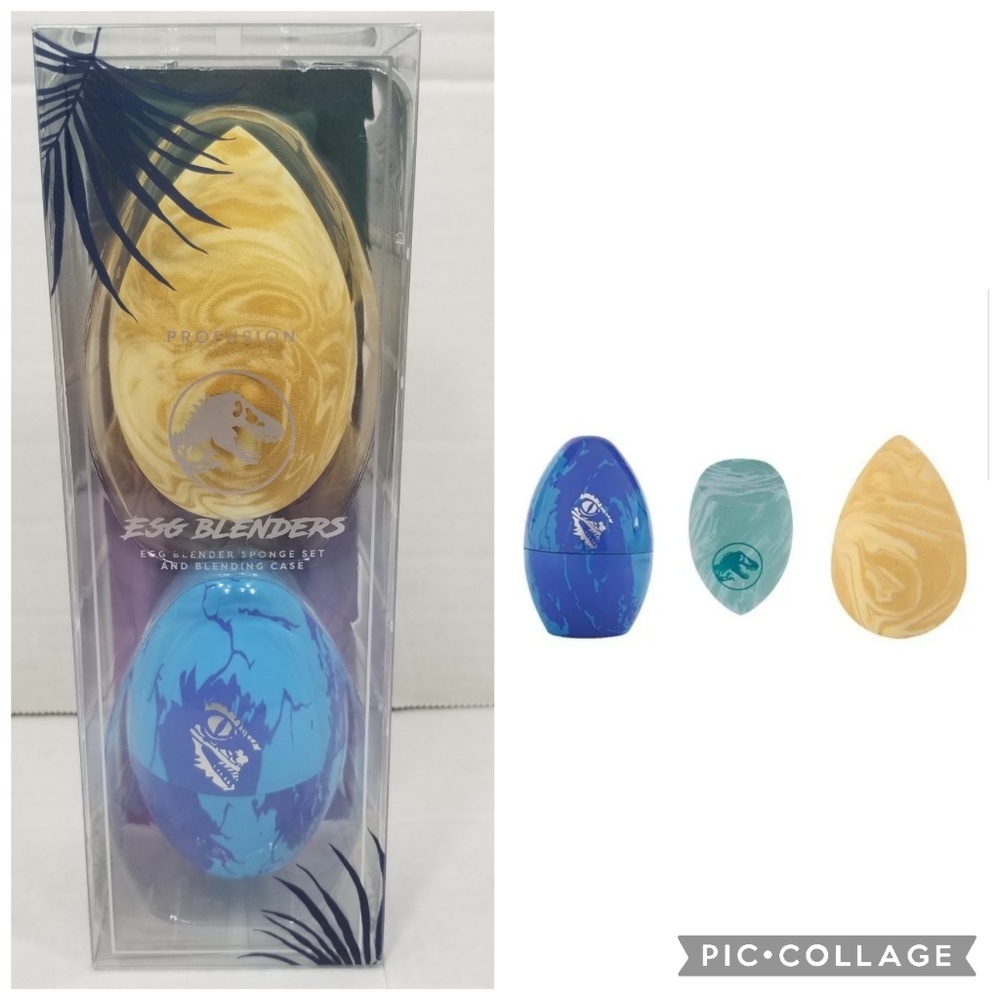 New! Jurassic World x Profusion Cosmetics Egg Blenders Sponge Set w/ Case